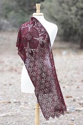 crimson blossom shawl